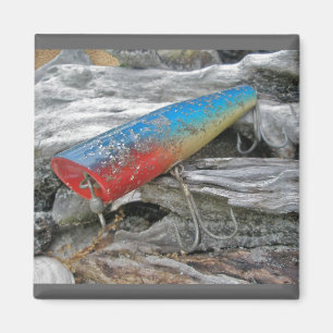 Aimant Vintage Lure Blue Streak Tackle Co Waltham MA