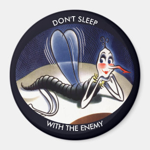 Aimant Vintage Madame Malaria Mosquito