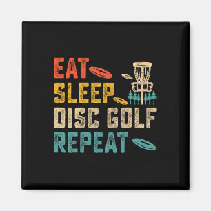 Aimant Vintage Manger Dormir Disc Golf Répéter Joueur Gol