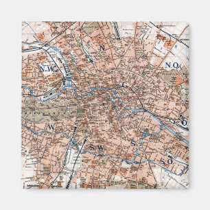 Aimant Vintage Map of Berlin Germany