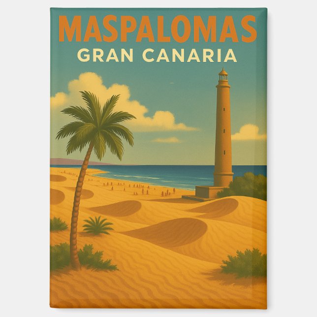 Aimant Vintage Maspalomas Gran Canaria (Recto)