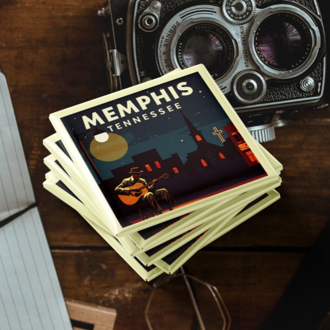 Aimant Vintage Memphis Tennessee (Créateur téléchargé)