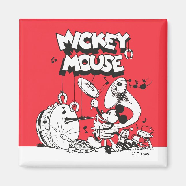 Aimant Vintage Mickey Silly Insturments (Devant)