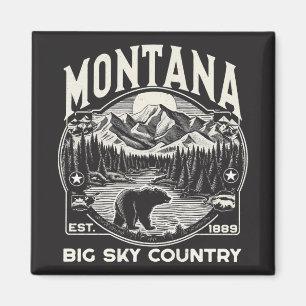 Aimant Vintage Montana Big Sky Country