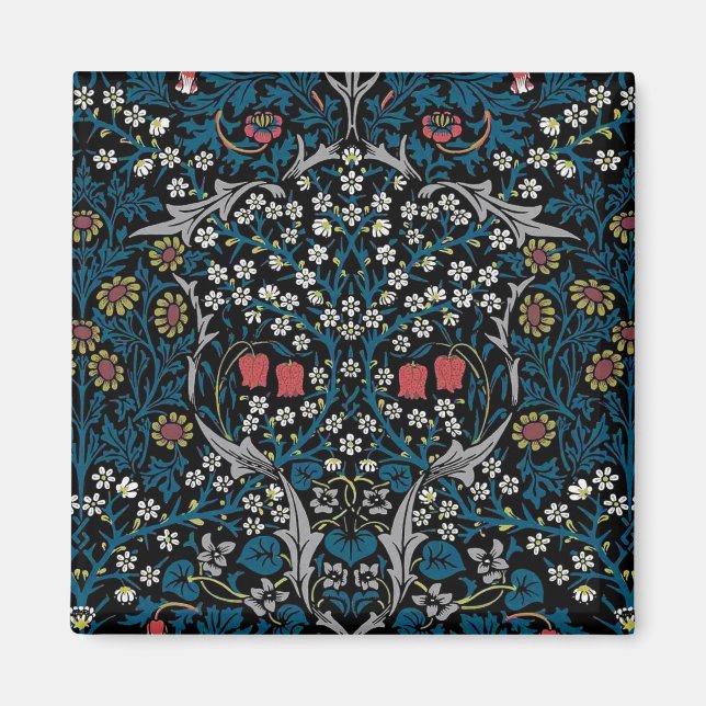 Aimant Vintage motif floral, William Morris (Devant)