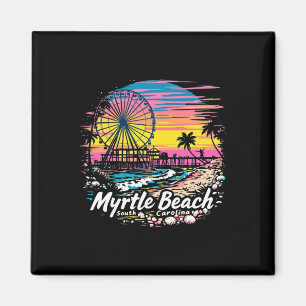 Aimant Vintage Myrtle Beach Caroline du Sud Sunset Skylin