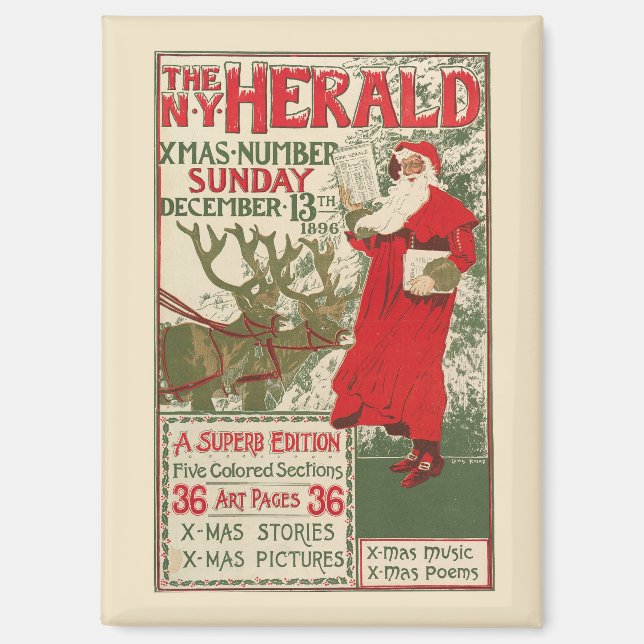 Aimant Vintage New York Herald Christmas Edition (Recto)