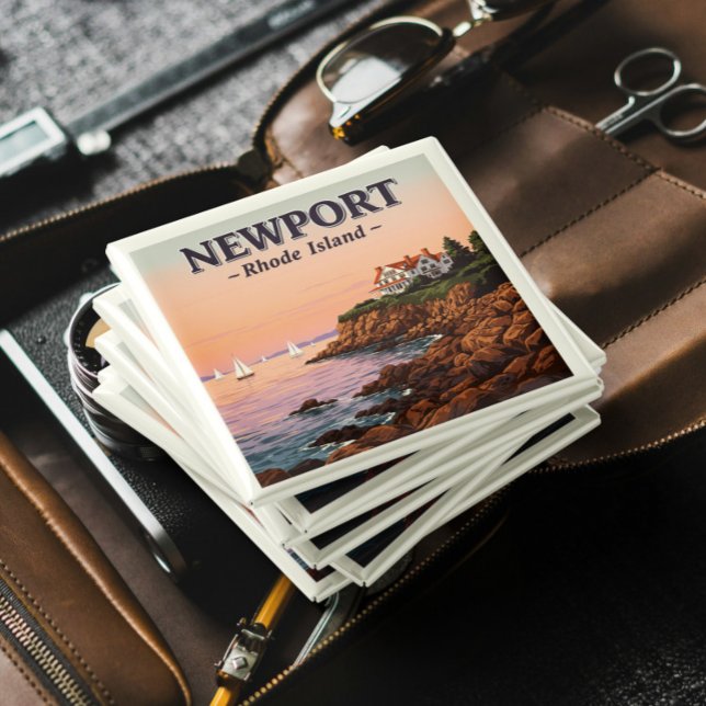 Aimant Vintage Newport Rhode Island (Créateur téléchargé)