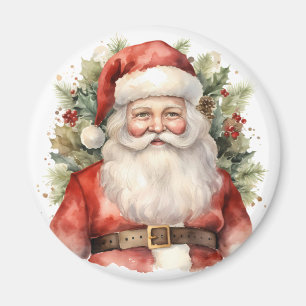 Aimant Vintage Noël Père Noël Souriant