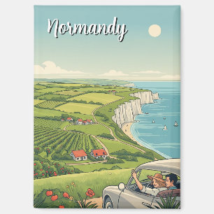 Aimant Vintage Normandie France Travel
