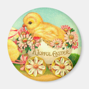 Aimant Vintage Oeuf de Pâques Porte-poussins Fleurs flor