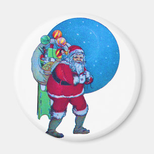 AIMANT VINTAGE PÈRE NOËL, NOËL SACK, JOUETS DANS STARRY S