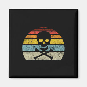 Aimant Vintage Pirate Crossbones Drapeau Style rétro H