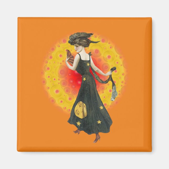 Aimant vintage pour fille glamour (Devant)
