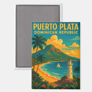 Aimant Vintage Puerto Plata République Dominicaine Voyage