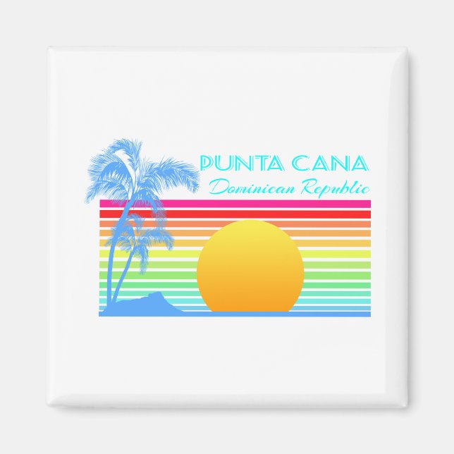Aimant Vintage Retro Punta Cana (Devant)