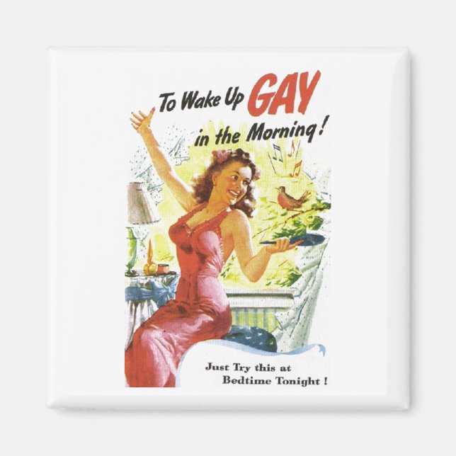 Aimant Vintage "Réveiller Gay" (Devant)