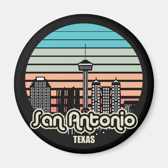 Aimant Vintage San Antonio Texas (Devant)