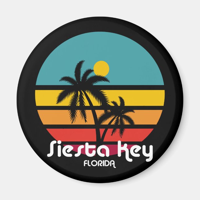 Aimant Vintage Siesta Key Floride (Devant)