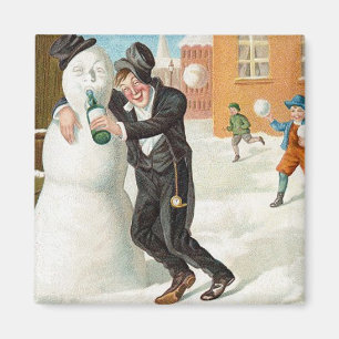 Aimant Vintage Snowman