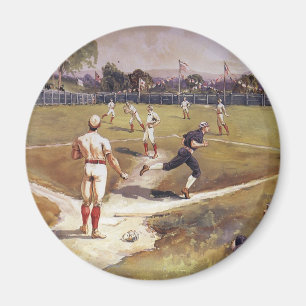Aimant Vintage Sports Baseball Game by Henry Sandham