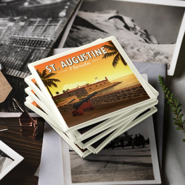 Aimant Vintage St Augustine Floride (Créateur téléchargé)