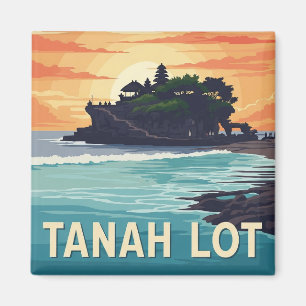 Aimant Vintage Tanah Lot Bali Indonésie Voyage