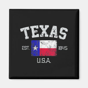 Aimant Vintage Texas Austin Est 1845 For Men Women & ;