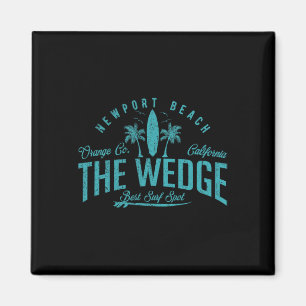 Aimant Vintage The Wedge Meilleur Spot de Surf Newport Be