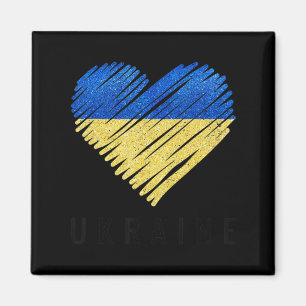 Aimant Vintage Ukraine Fierté du drapeau ukrainien
