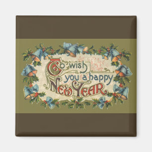 Aimant Vintage Victorian, To Wish You a Happy New Year