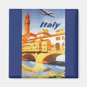 Aimant Vintage voyage Florence Firenze Italie Pont Rivièr