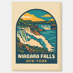 Aimant Vintage voyage rétro Niagara Falls New York