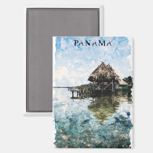 Aimant Vintage voyage Tropical Panama Bocas Del Toro