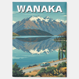 Aimant Vintage Wanaka New Zealand Travel