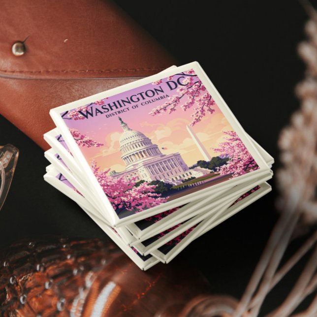 Aimant Vintage Washington D.C. (Créateur téléchargé)