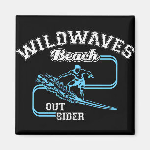 Aimant Vintage Wild Waves Beach Surf extérieur