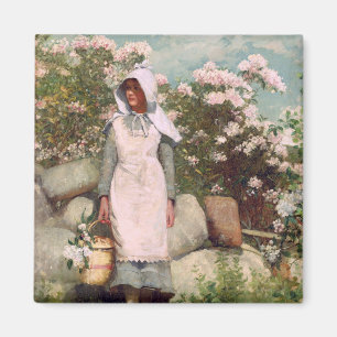 Aimant Vintage Winslow Homer Girl et Laurel