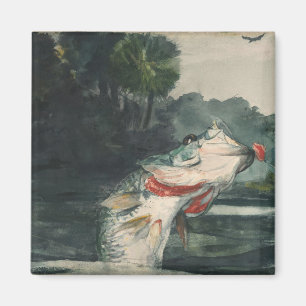 Aimant Vintage Winslow Homer Taille de vie Basse Noire