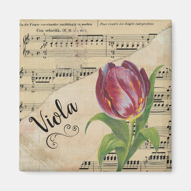 Aimant Viola Elegant Tulip Partition Vintage (Devant)