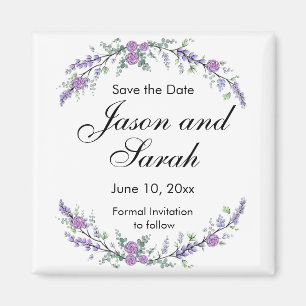 Aimant violet de lavande eucalyptus rose