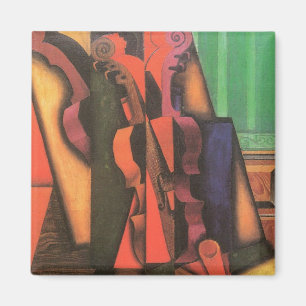 Aimant Violon et Guitare de Juan Gris, Art Cubiste Vintag
