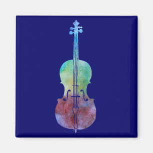 Aimant Violoncelle lavé par couleur