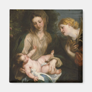 Aimant Virgin & Child with Saint Catherine d'Alexandrie