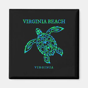 Aimant Virginia Beach Virginia Sea Turtle Vacances Souven