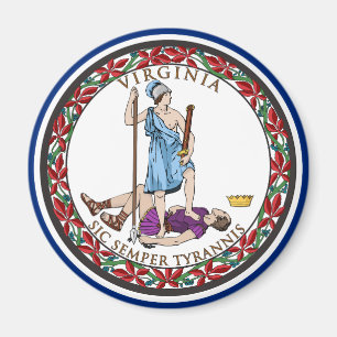 Aimant Virginia State Seal, Le drapeau de l'état de Virgi