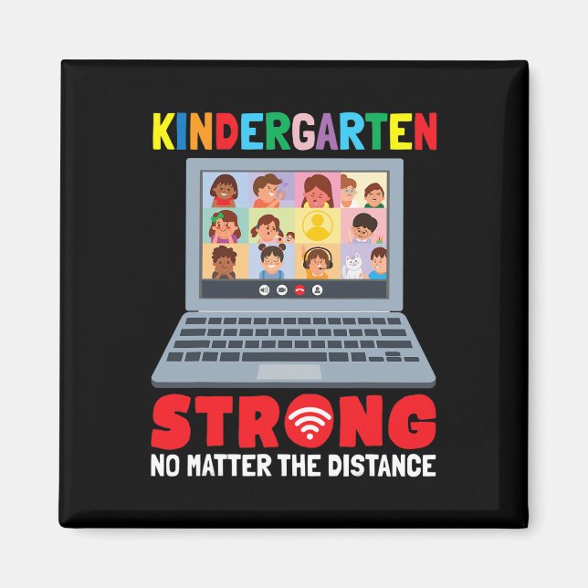 Aimant Virtual Kindergarten Fun 100 jours d'enseignement  (Devant)