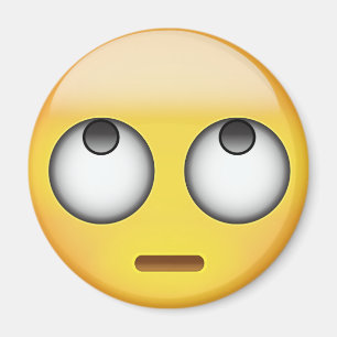 Aimant Visage avec les yeux roulants Emoji