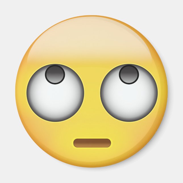 Aimant Visage avec les yeux roulants Emoji (Devant)