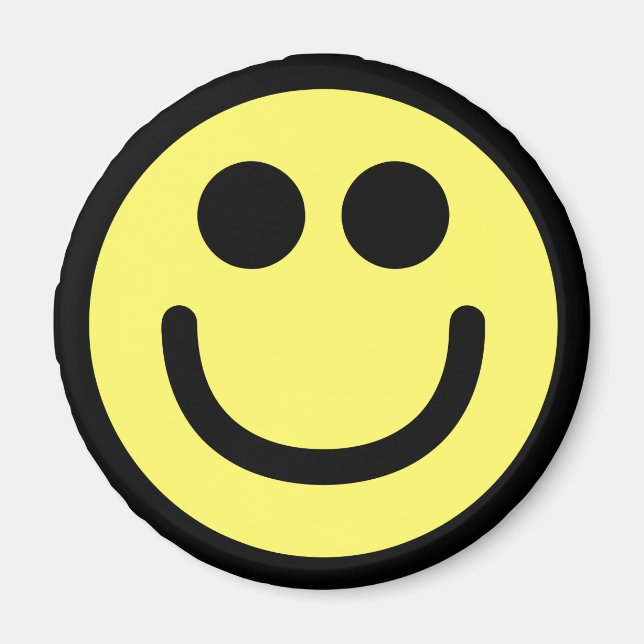 Aimant Visage classique jaune (Devant)